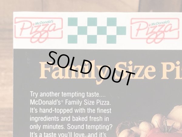 90’s　ヴィンテージ　マクドナルド　フライヤー　マックピザ　紙物　雑貨