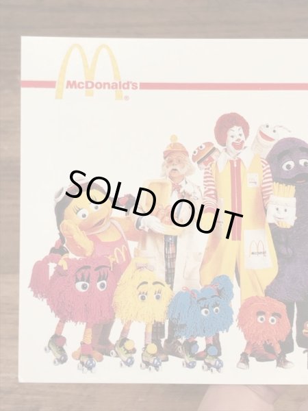 80年代　ビンテージ　マクドナルド　ポストカード　紙物　雑貨