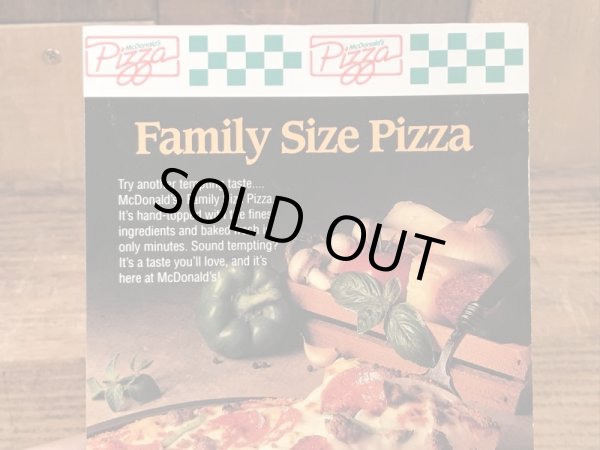 90年代　ビンテージ　マクドナルド　フライヤー　マックピザ　紙物　雑貨