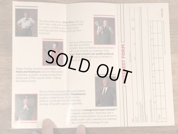 80’s　ヴィンテージ　マクドナルド　パンフレット　紙物　雑貨