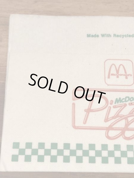90’s　ヴィンテージ　マックピザ　ペーパーナプキン　マクドナルド　紙物　雑貨