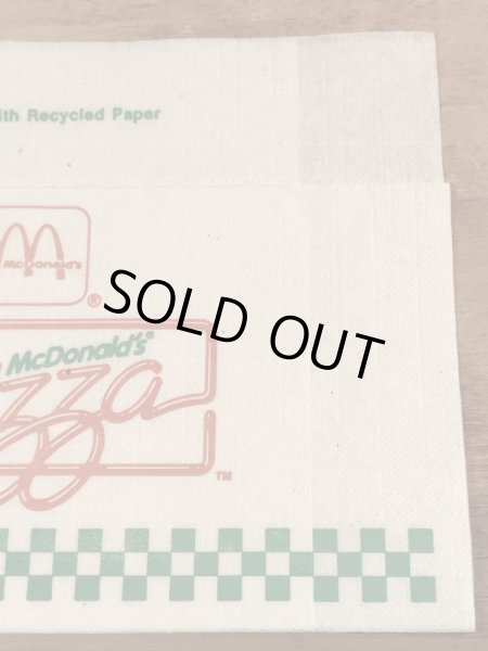90年代　ビンテージ　マックピザ　ペーパーナプキン　マクドナルド　紙物　雑貨