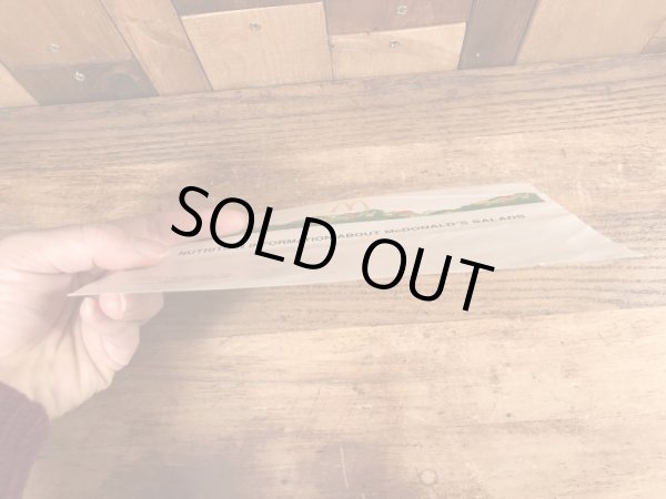 80’s　ヴィンテージ　マクドナルド　パンフレット　紙物　雑貨