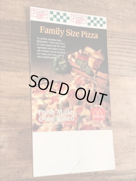90年代　ビンテージ　マクドナルド　フライヤー　マックピザ　紙物　雑貨