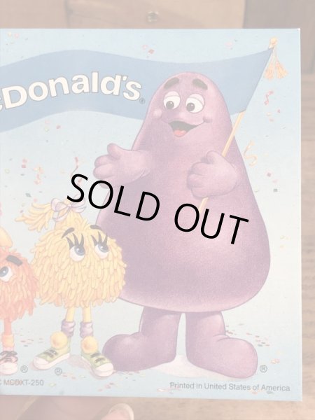 80’s　ヴィンテージ　マクドナルド　ポストカード　フライキッズ　ロナルド　紙物