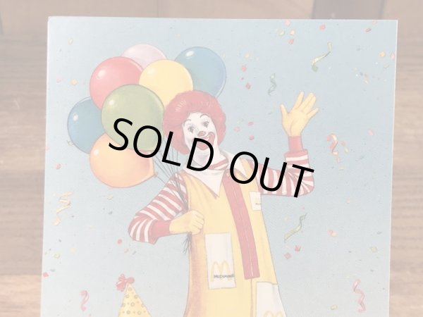 80年代　ビンテージ　マクドナルド　ポストカード　ロナルド　紙物　雑貨