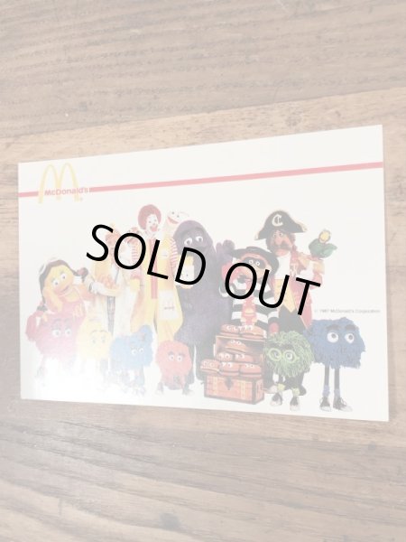 McDonald's Character Postcard マクドナルド ビンテージ ポスト