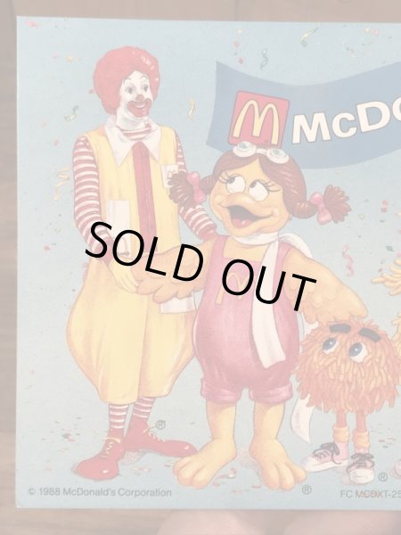 80年代　ビンテージ　マクドナルド　ポストカード　グリマス　ロナルド　紙物