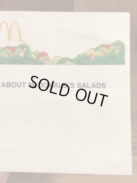 80年代　ビンテージ　マクドナルド　パンフレット　紙物　雑貨