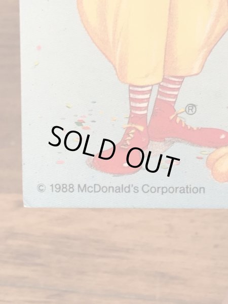 80年代　ビンテージ　マクドナルド　ポストカード　グリマス　ロナルド　紙物