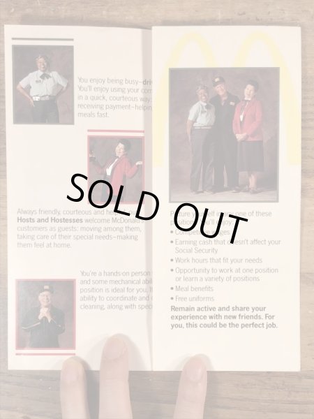 80年代　ビンテージ　マクドナルド　パンフレット　紙物　雑貨