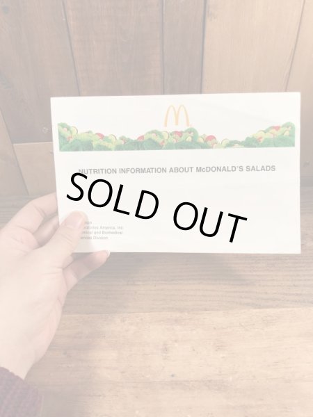 80年代　ビンテージ　マクドナルド　パンフレット　紙物　雑貨