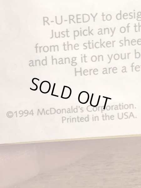 90’s　ヴィンテージ　マクドナルド　ライセンスプレート　雑貨