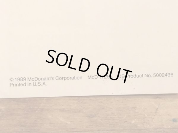 80年代　ビンテージ　マクドナルド　パンフレット　紙物　雑貨