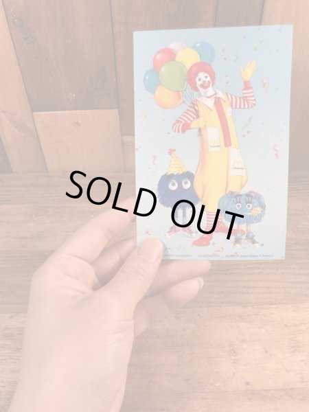 80’s　ヴィンテージ　マクドナルド　ポストカード　フライキッズ　紙物　雑貨