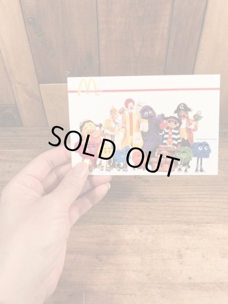 80’s　ヴィンテージ　マクドナルド　ポストカード　紙物　雑貨