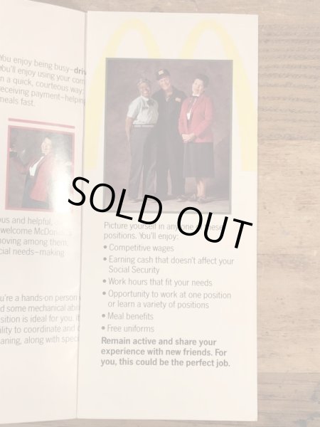 80’s　ヴィンテージ　マクドナルド　パンフレット　紙物　雑貨