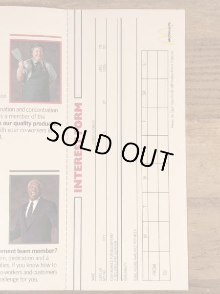 80年代　ビンテージ　マクドナルド　パンフレット　紙物　雑貨