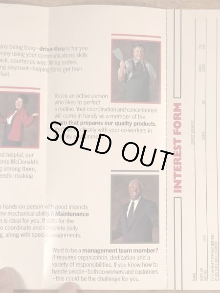 80’s　ヴィンテージ　マクドナルド　パンフレット　紙物　雑貨