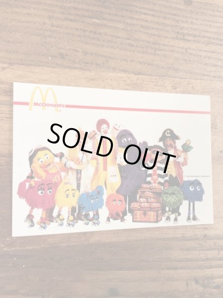 80年代　ビンテージ　マクドナルド　ポストカード　紙物　雑貨