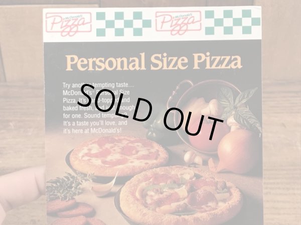 90年代　ビンテージ　マクドナルド　フライヤー　マックピザ　紙物　雑貨