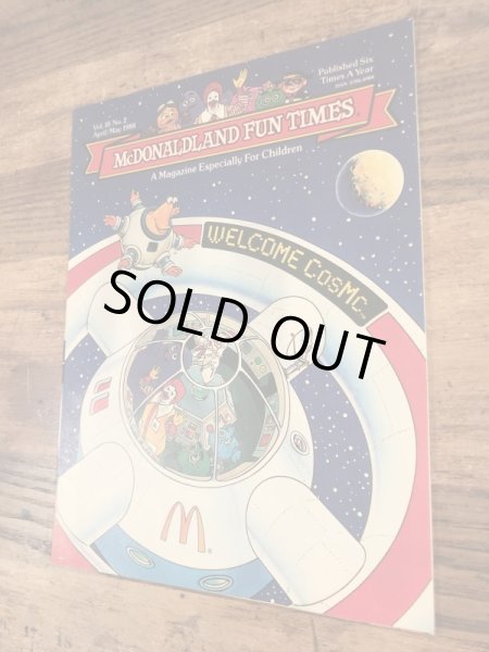 80’s　ヴィンテージ　マクドナルド　ファンタイムズ　フリーペーパー　ロナルド　雑貨
