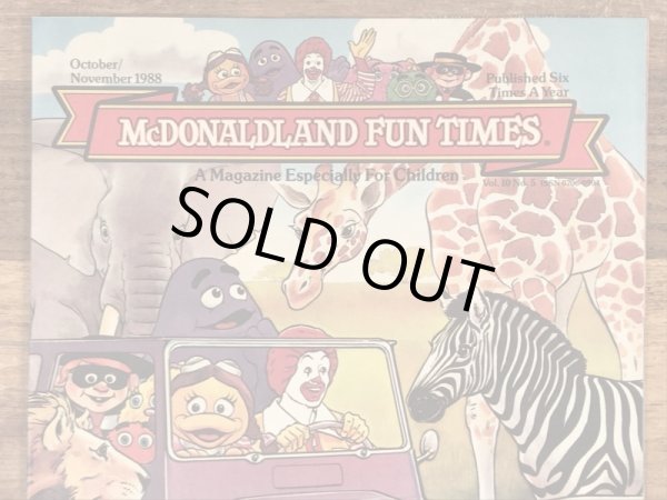 80’s　ヴィンテージ　マクドナルド　ファンタイムズ　マガジン　ロナルド　雑貨