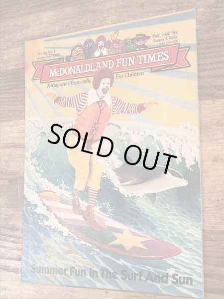 80’s　ヴィンテージ　マクドナルド　ファンタイムズ　マガジン　ロナルド　雑貨