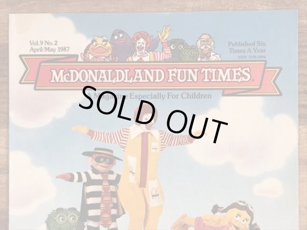 80’s　ヴィンテージ　マクドナルド　ファンタイムズ　ロナルド　フリーペーパー　雑貨