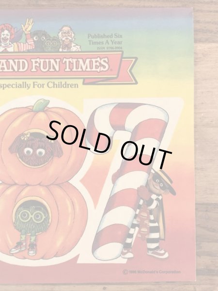80年代　ビンテージ　マクドナルド　ファンタイムズ　フリーペーパー　ロナルド　雑貨