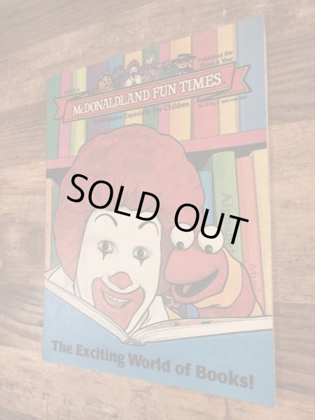 80’s　ヴィンテージ　マクドナルド　ファンタイムズ　マガジン　ロナルド　雑貨