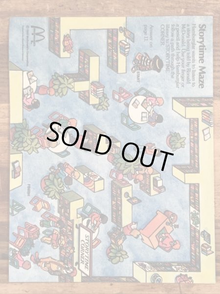 80’s　ヴィンテージ　マクドナルド　ファンタイムズ　マガジン　ロナルド　雑貨