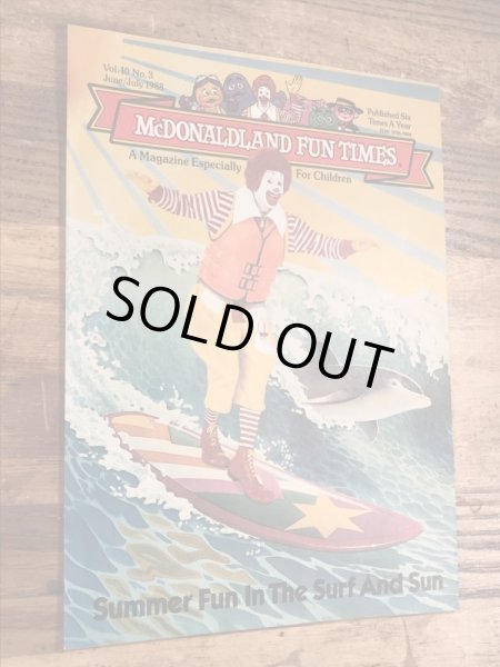 80年代　ビンテージ　マクドナルド　ファンタイムズ　フリーペーパー　ロナルド　雑貨