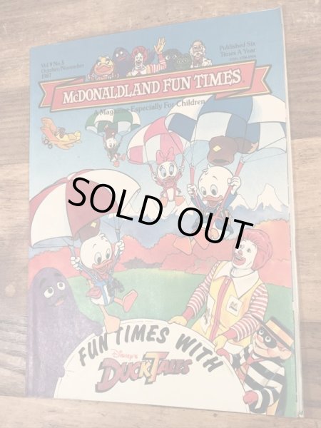 80’s　ヴィンテージ　マクドナルド　ファンタイムズ　マガジン　ロナルド