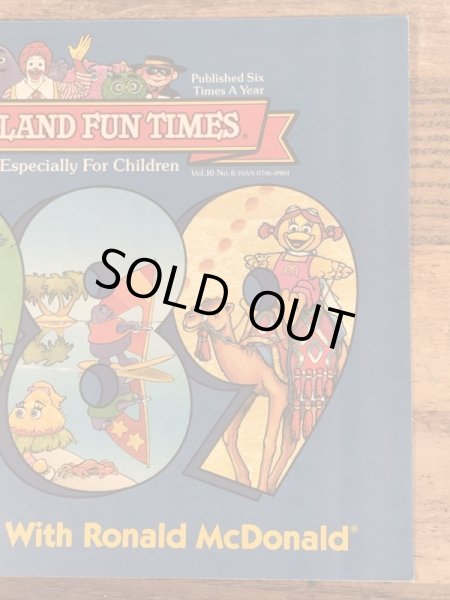 80年代　ビンテージ　マクドナルド　ファンタイムズ　フリーペーパー　ロナルド　雑貨