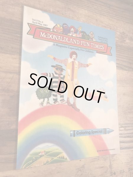 80年代　ビンテージ　マクドナルド　ファンタイムズ　ロナルド　マガジン　雑貨