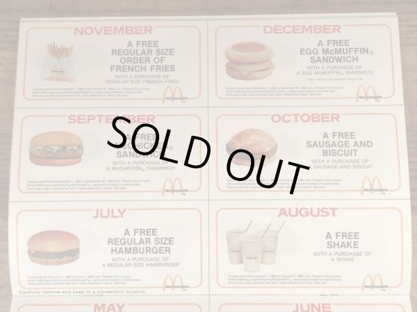 80年代　ビンテージ　マクドナルド　カラーリングブック　ロナルド　雑貨