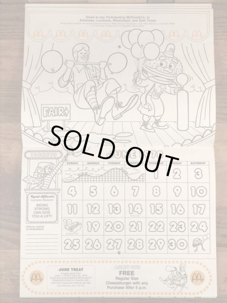 70年代　ビンテージ　マクドナルド　カラーリングブック　ロナルド　雑貨