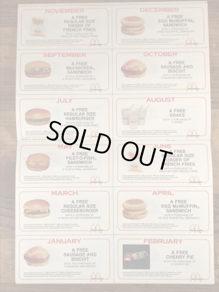 80’s　ヴィンテージ　マクドナルド　塗り絵　ロナルド　雑貨