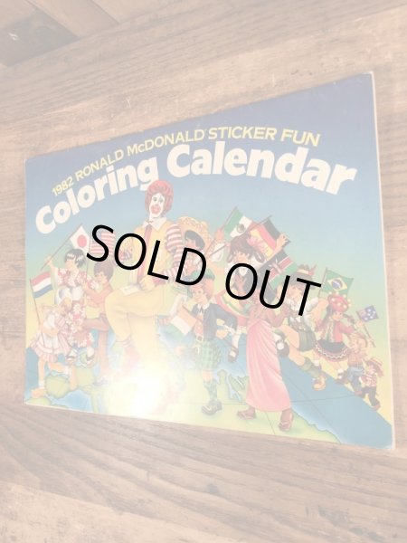 Ronald McDonald Sticker Fun “1982” Coloring Calendar