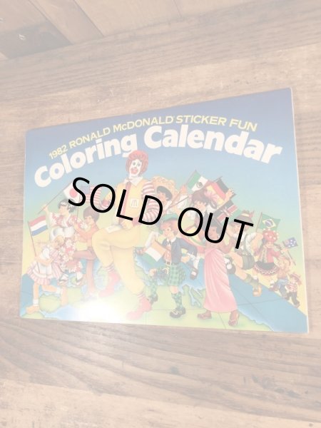 80’s　ヴィンテージ　マクドナルド　塗り絵　ロナルド　雑貨