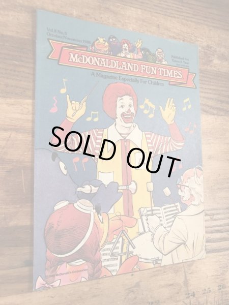 80年代　ビンテージ　マクドナルド　ファンタイムズ　ロナルド　マガジン　雑貨
