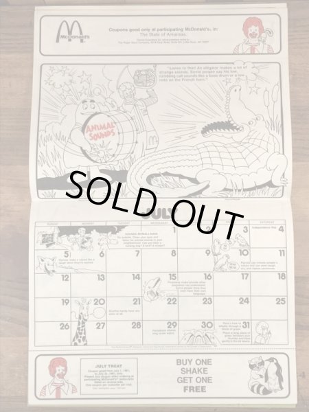 80年代 ビンテージ マクドナルド カラーリングブック ロナルド 雑貨