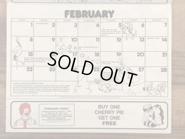 80’s ヴィンテージ マクドナルド 塗り絵 ロナルド 雑貨