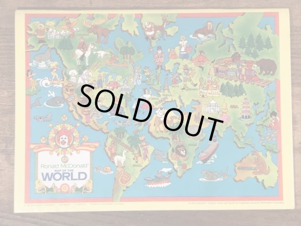 80’s　ヴィンテージ　マクドナルド　塗り絵　ロナルド　雑貨