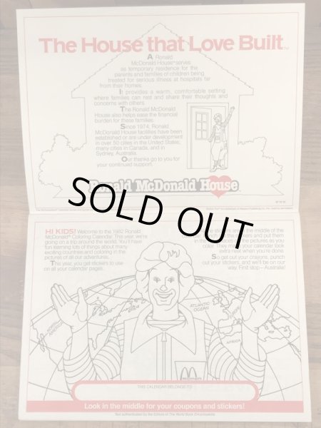 80年代　ビンテージ　マクドナルド　カラーリングブック　ロナルド　雑貨