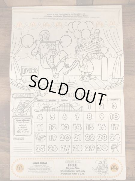 70年代 ビンテージ マクドナルド カラーリングブック ロナルド 雑貨