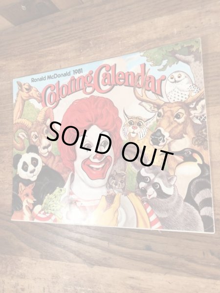 80’s ヴィンテージ マクドナルド 塗り絵 ロナルド 雑貨