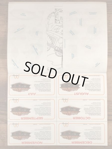 80年代　ビンテージ　マクドナルド　カラーリングブック　ロナルド　カレンダー　雑貨