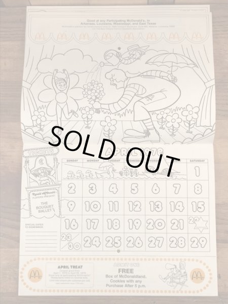 70年代　ビンテージ　マクドナルド　カラーリングブック　ロナルド　雑貨